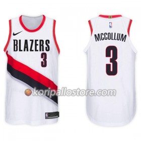 Portland Trail Blazers CJ McCollum 3 Nike 2017-18 Valkoinen Miesten Pelipaidat Swingman 